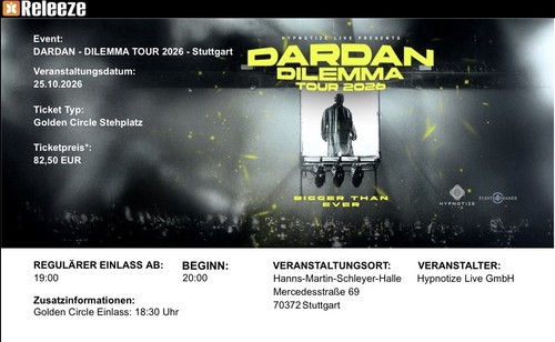 Dardan dilemma tour 2026 - tour,