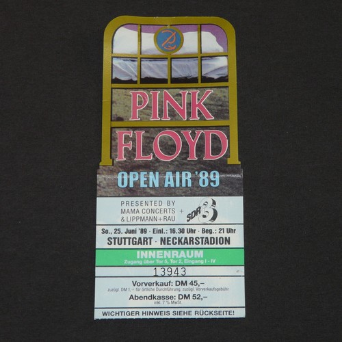 Pink floyd eintrittskarte - pink,