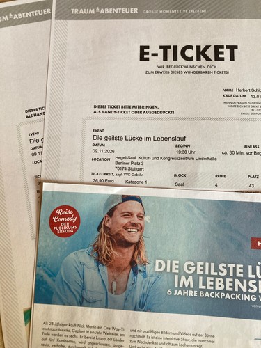 Tickets für die show - die, "die