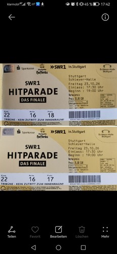 Tickets für swr hitparade - swr,