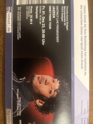 Jazeek konzertticket - jazeek, 1x