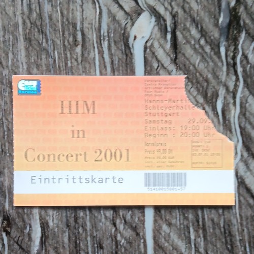 Him ticket 2001 - ticket, 29.09.2001