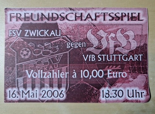 Sammlerticket fsv zwickau vfb - fsv,