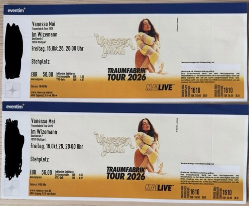 Vanessa mai tickets - vanessa,