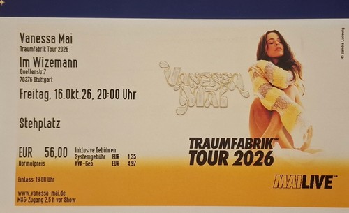 Konzertticket vanessa mai - konzertticket,