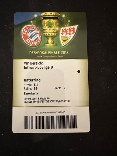 Vip ticket pokalfinale - ticket, 2013