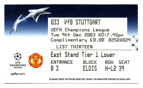 Ticket manchester united - ticket,