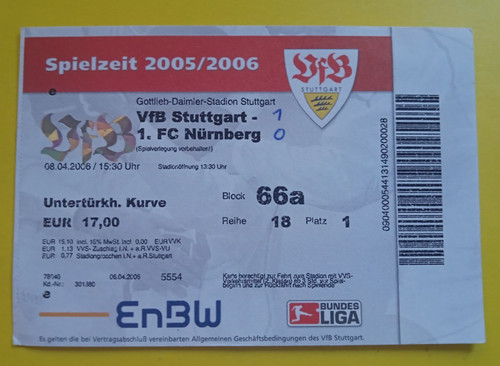 Orig ticket bundesliga - orig., 1.