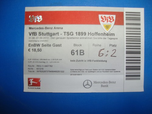 Ticket vfb stuttgart - 13/14,