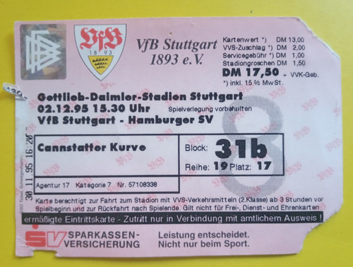 Orig ticket bundesliga - , 1.
