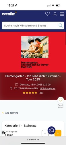 Verkaufe blumengarten ticket - verkaufe, 1