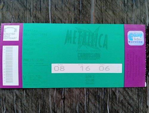 Metallica ticket 1996 - metallica,