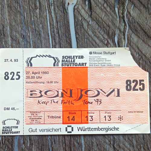 Bon jovi ticket 1993 - jovi, 27.04.1993