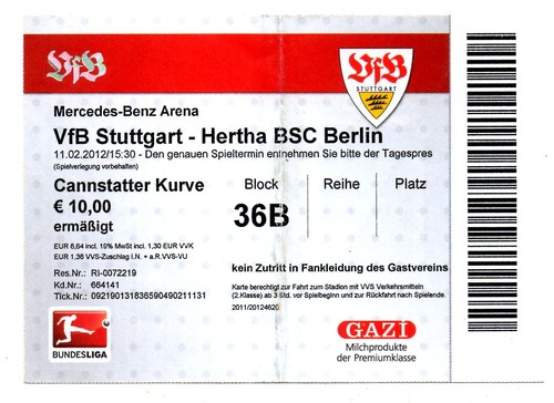 Ticket vfb stuttgart - ticket,