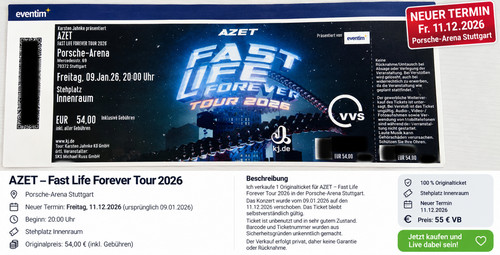 Azet konzertticket stuttgart - azet,
