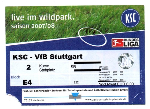 Ticket karlsruher vfb - sc,