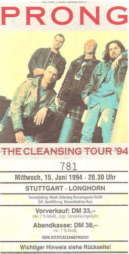 Prong concert 1994 - in,