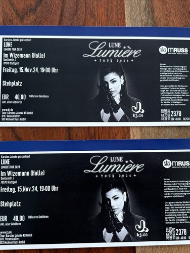 Lune konzert ticket - lune,