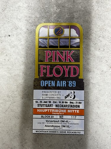Pink floyd ticket - ticket, open