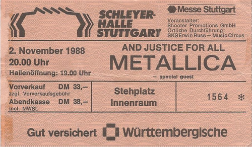 Metallica concert 1988 - ,