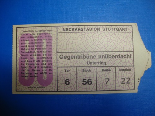 Ticket vfb stuttgart - 78/79,