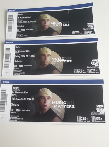 Konzert tickets matterz - tickets,