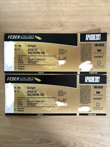 Apache 207 tickets - 2,
