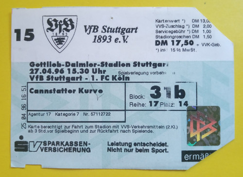 Orig ticket bundesliga - , 1.