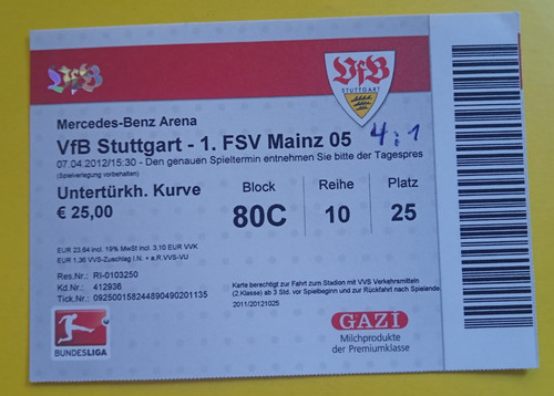 Orig ticket bundesliga - ,