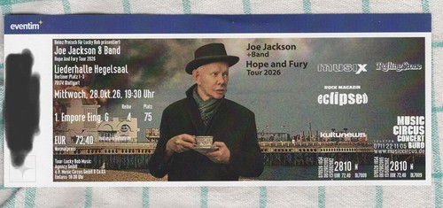 Ticket joe jackson stuttgart - jackson,