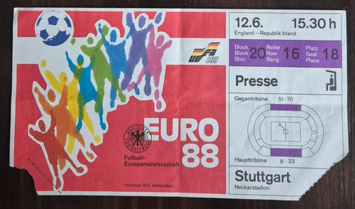 Ticket euro em 1988 - em,