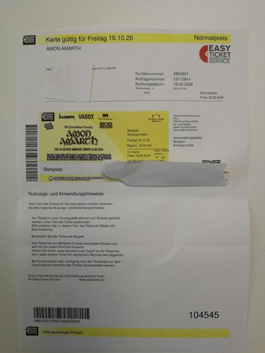 Konzertkarten amon amarth - konzertkarten,