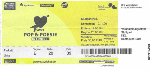 Tickets swr1 pop - swr1,
