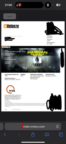 Dardan ticket für 2026 - dardan, 25.10.2026